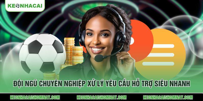 Đội ngũ chuyên nghiệp xử lý yêu cầu hỗ trợ siêu nhanh