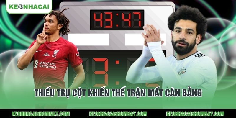 Thiếu trụ cột khiến thế trận mất cân bằng